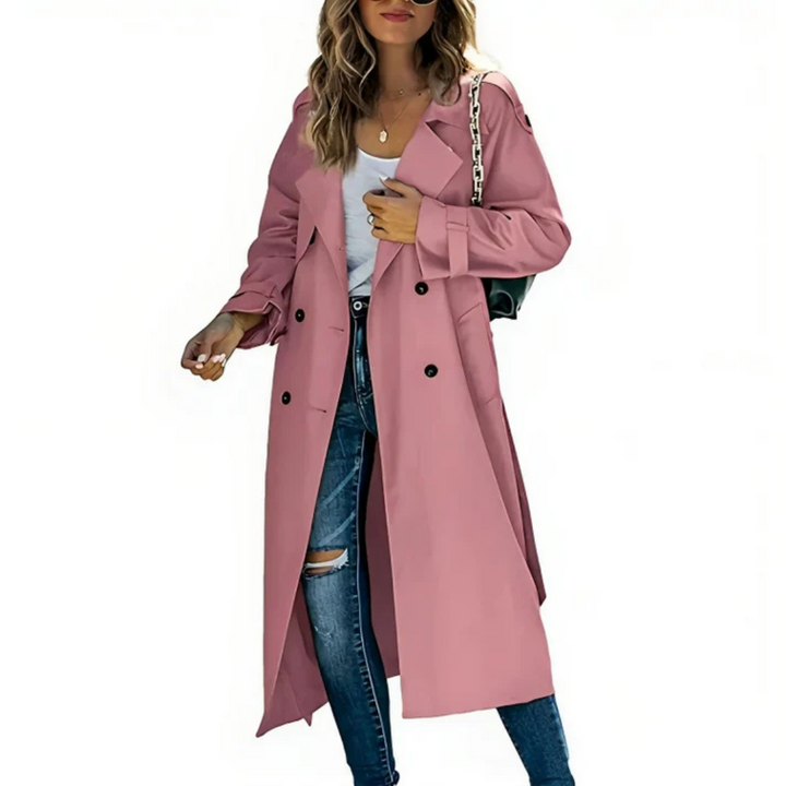 Mantel für den Herbst - Elegante Lange Trencoat für Damen