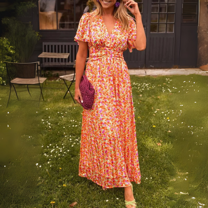 Amelie Blumen-Kleid | Wickelkleid mit floralem Print für Frauen