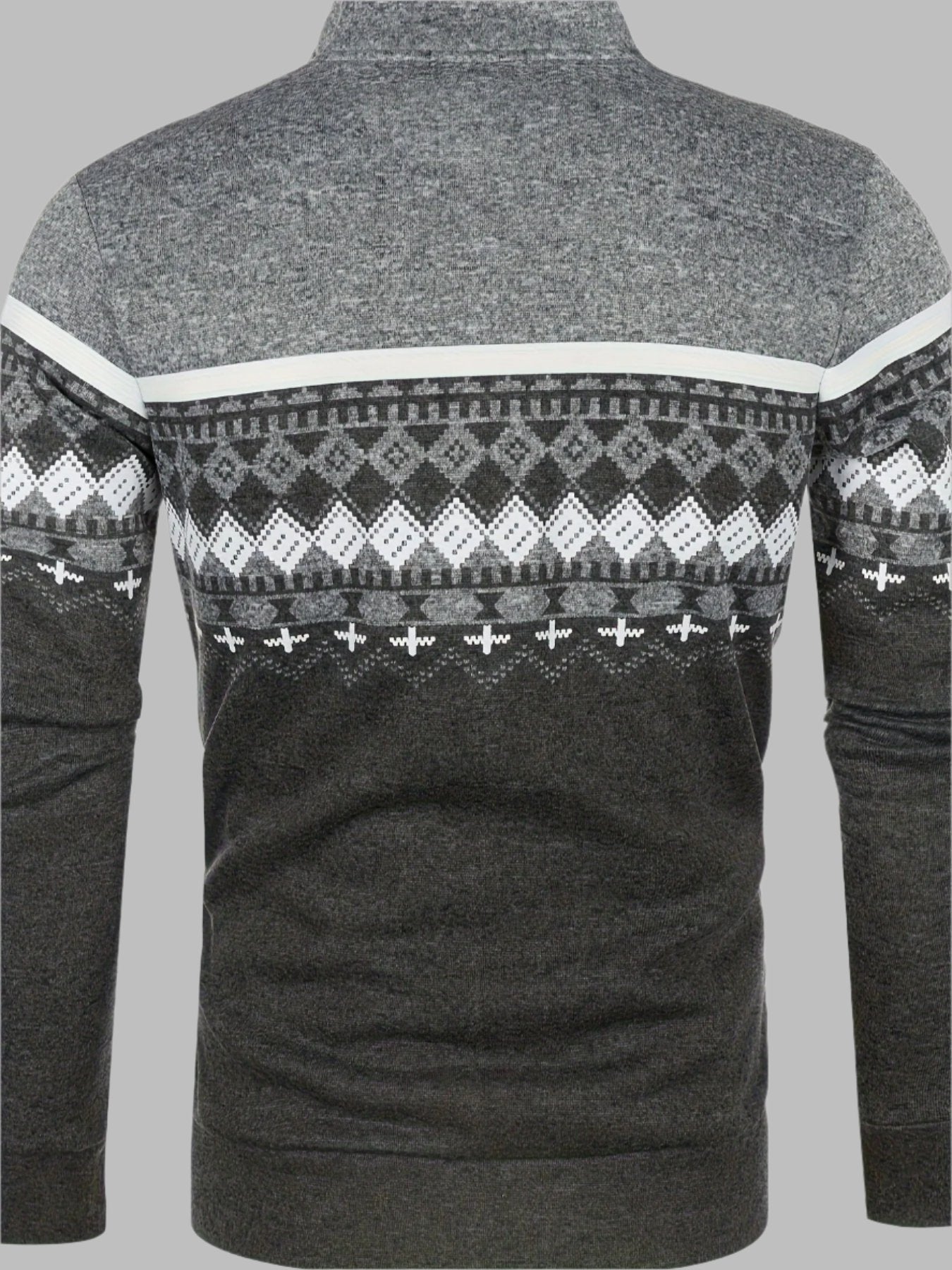 Edvard Nordic Weste | Norwegischer Strickpullover mit Reißverschluss für Herren