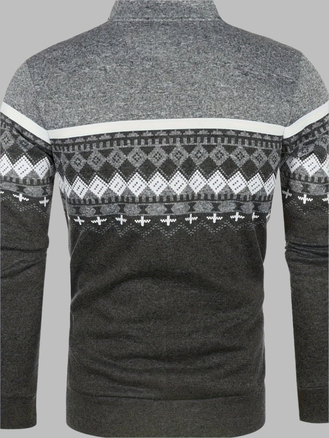 Edvard Nordic Weste | Norwegischer Strickpullover mit Reißverschluss für Herren