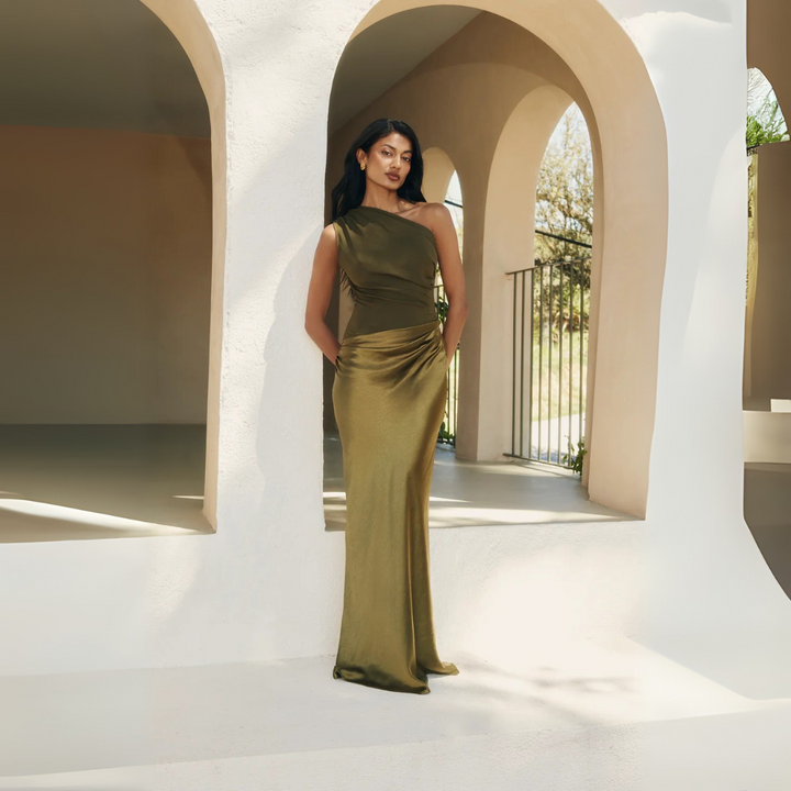 Helga One-Shoulder Kleid | Elegantes Sommerabendkleid für Frauen