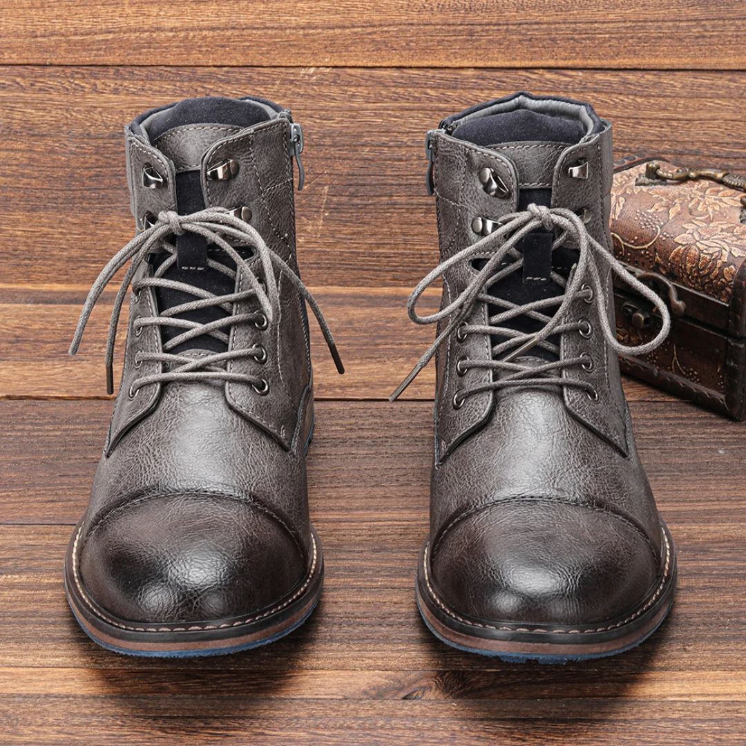 Andreas Lederstiefel Oktoberfest | Robuste Herren Stiefel im Vintage-Style