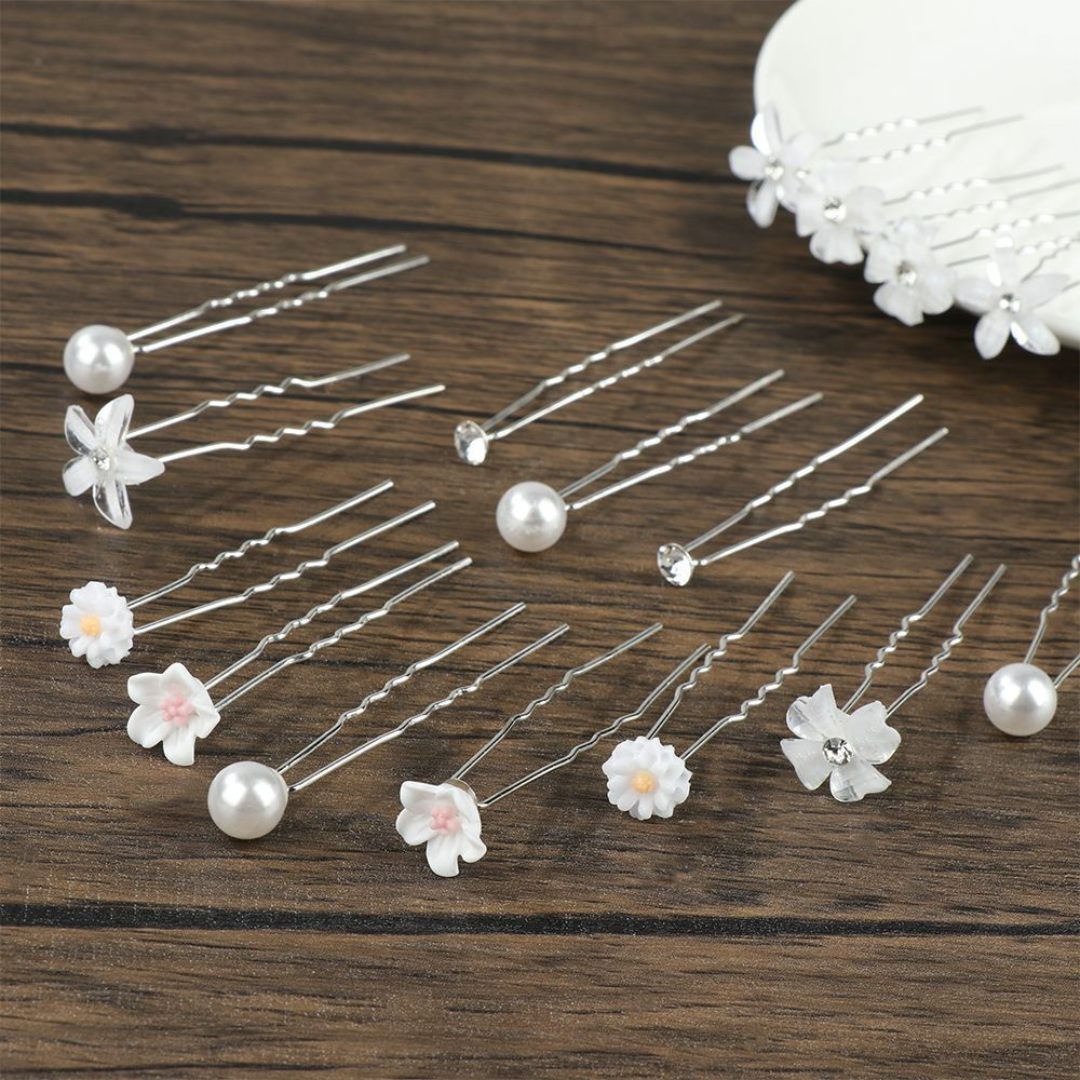 Sabine Haarnadeln Oktoberfest | Elegante Damen Haarspangen mit Perlen und Strass