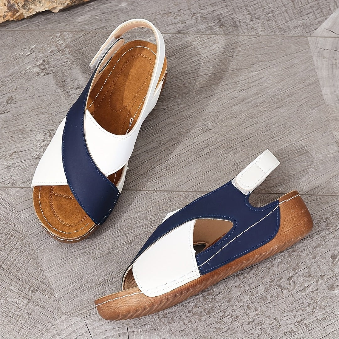 Ultrabequeme Orthopädische Sandalen - Damen Sandalen Keilabsatz Plateau Sandaletten