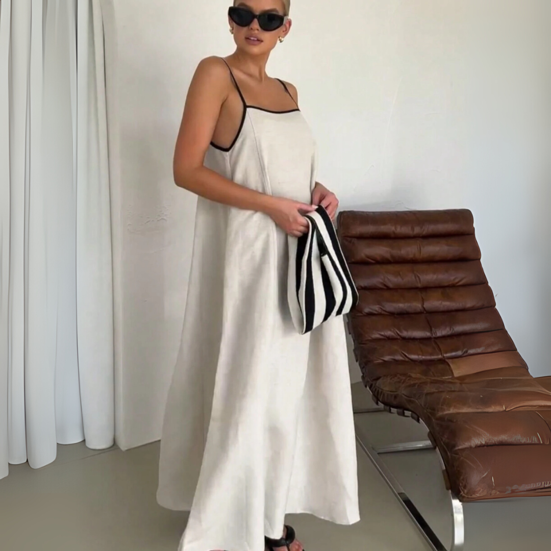 Charlotte Maxikleid | Elegantes Trägerkleid in Midi-Länge für Frauen