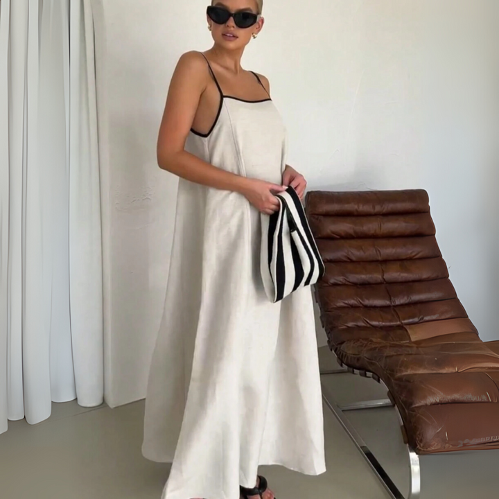 Charlotte Maxikleid | Elegantes Trägerkleid in Midi-Länge für Frauen