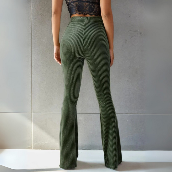 Cordhose für den Herbst - Stilvolle 3/4-Hose mit hoher Taille für Damen