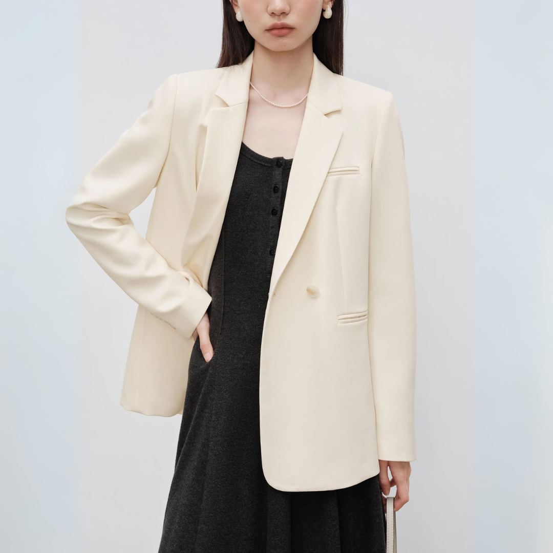 Blazer für den Herbst - Lange Oversized Blazer mit Taschen für Damen