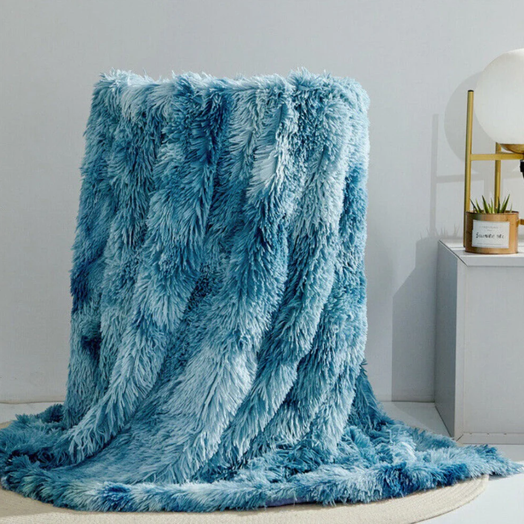 Flauschige Kunstpelz-Wohndecke | Ultraweiche Kuscheldecke mit doppelseitiger Textur