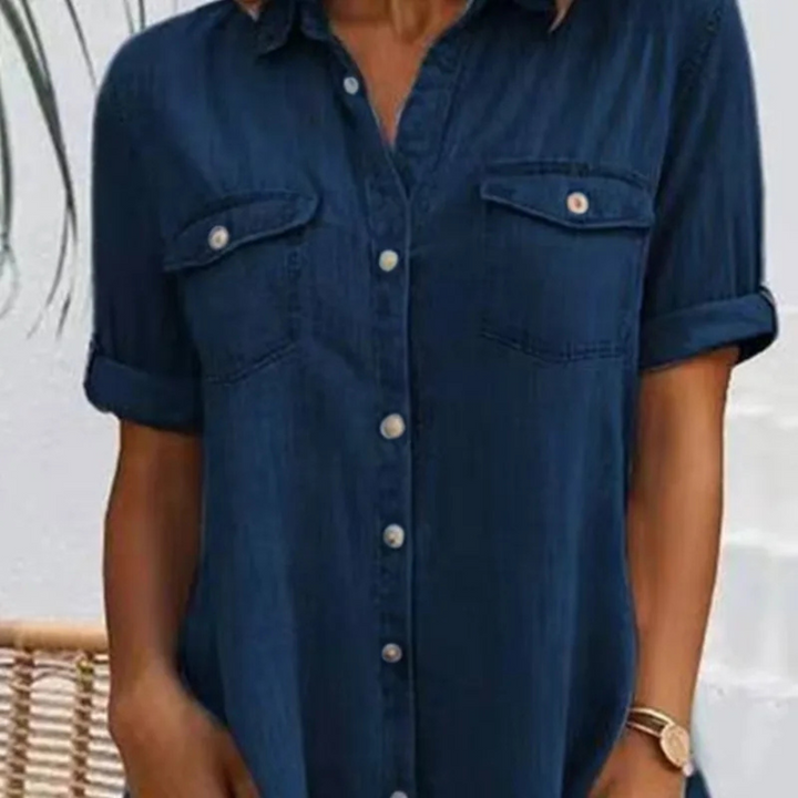 Jeanskleid für Damen - Luftiges Hemdblusenkleid für den Sommer