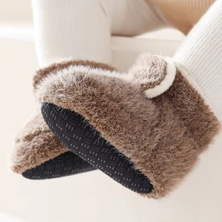 Fluffy Comfy Booties | Warme Socken-Hausschuhe mit Teddyfutter für Kinder
