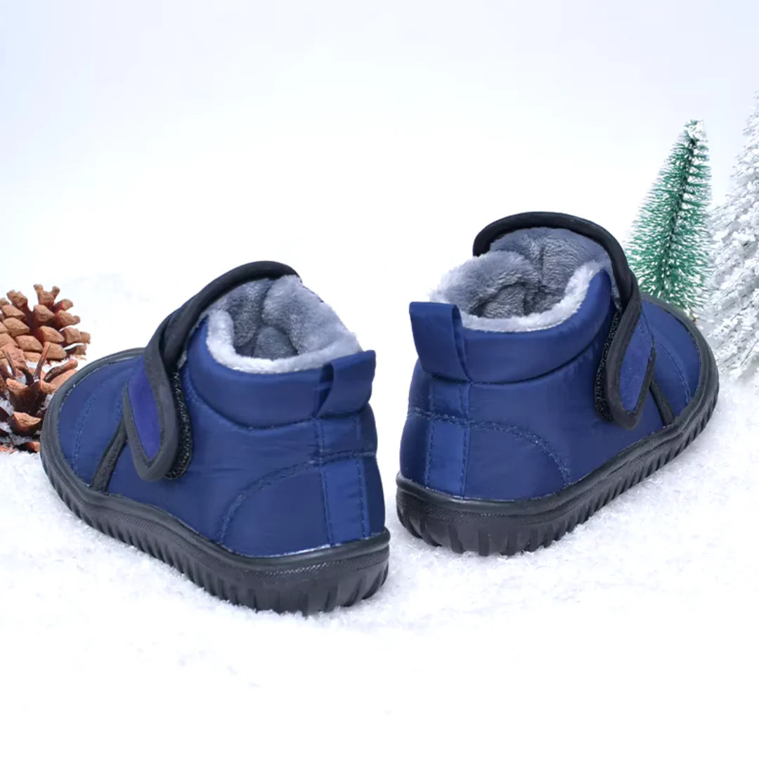 Schneestiefel | Warme Kinder-Barefoot-Sneaker mit Futter und Klettverschluss