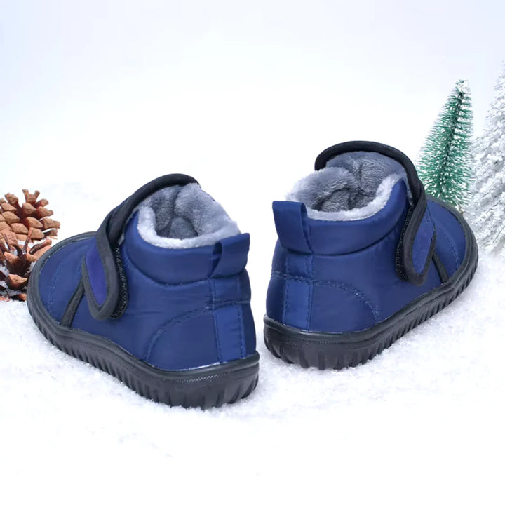 Schneestiefel | Warme Kinder-Barefoot-Sneaker mit Futter und Klettverschluss