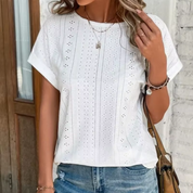 Helda Lochspitze Bluse | Sommerliches Shirt mit Stickerei