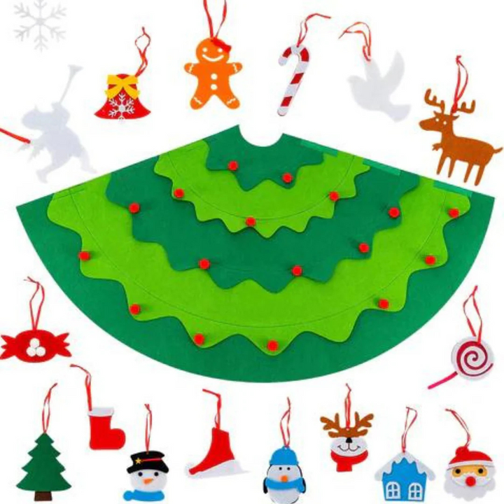 3D Filz Weihnachtsbaum | Montessori DIY Weihnachtsbaum Dekorieren mit Kindern