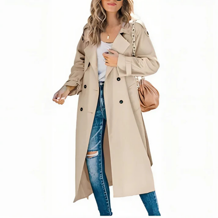 Mantel für den Herbst - Elegante Lange Trencoat für Damen
