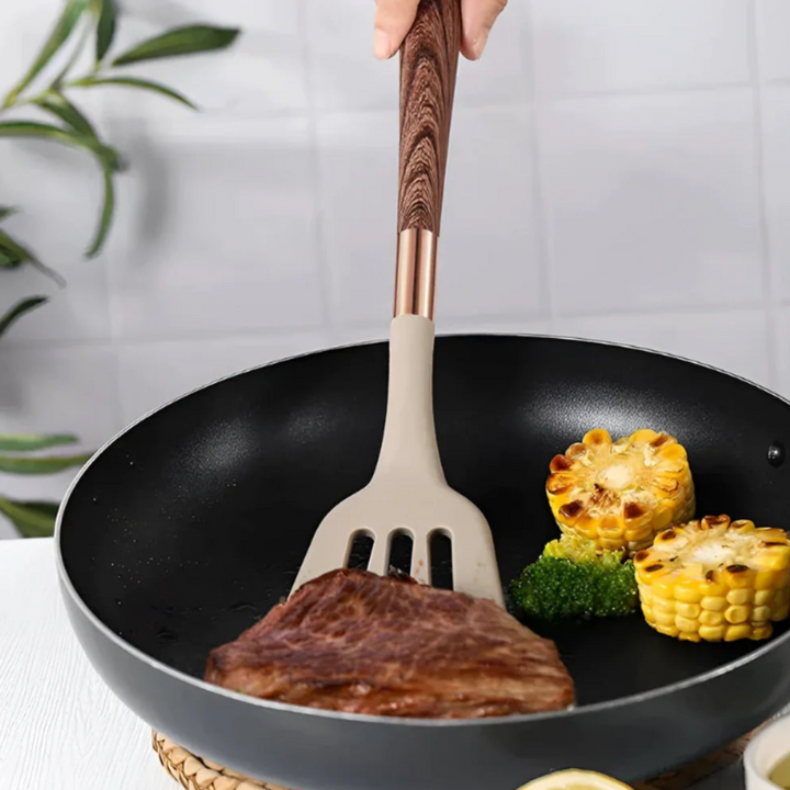 Luxe Silikon Küchenutensilien Set 10-teilig | Hitzebeständig und langlebig