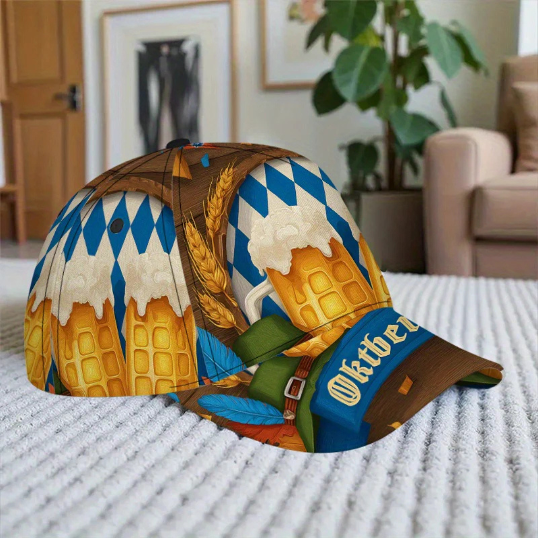 Heinrich Oktoberfest Baseballcap | Klassische Bierfest Kappe mit Bierkrug-Print für Herren