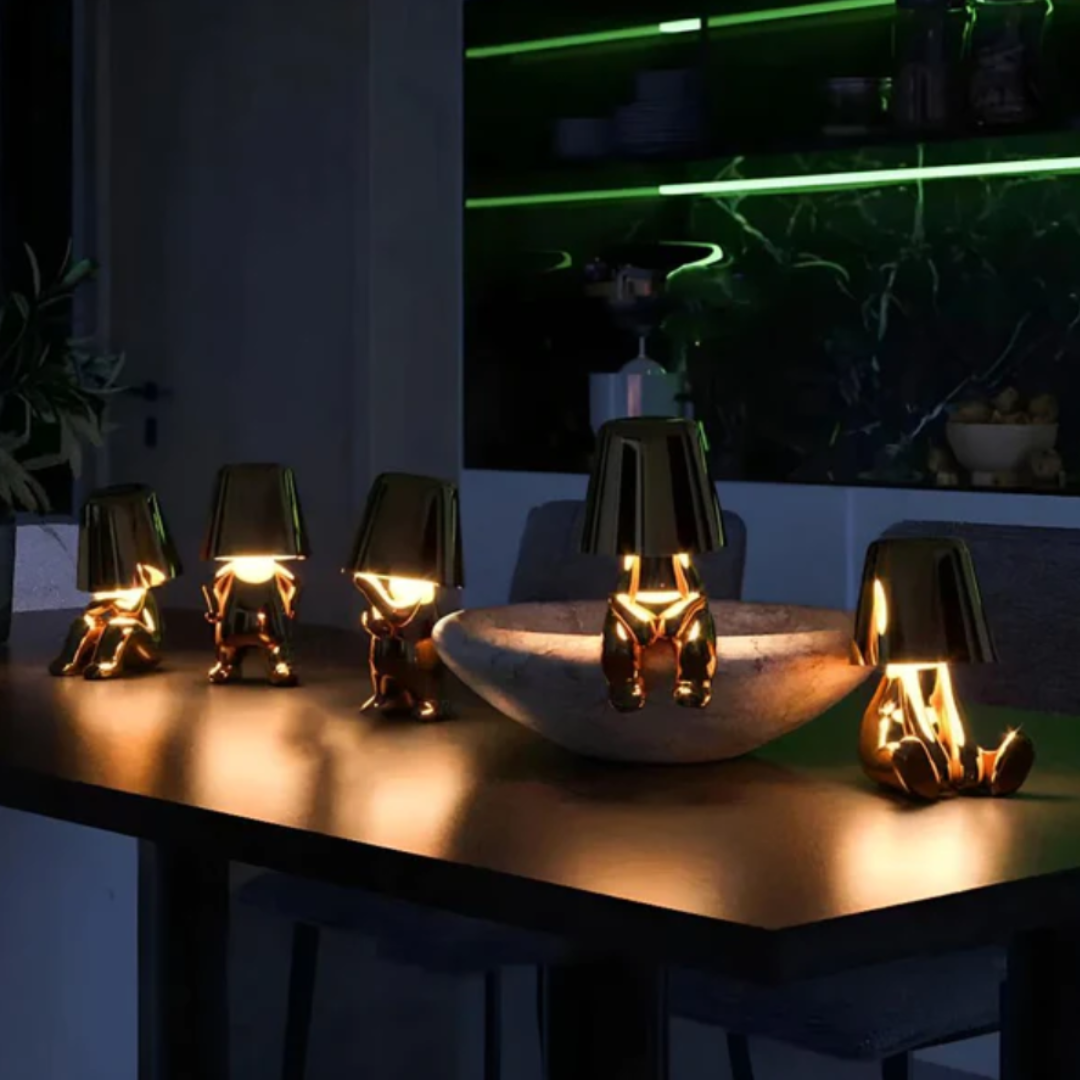 Thinker Designer-Lampe | Kabellose LED-Tischleuchte mit Touch-Dimmer