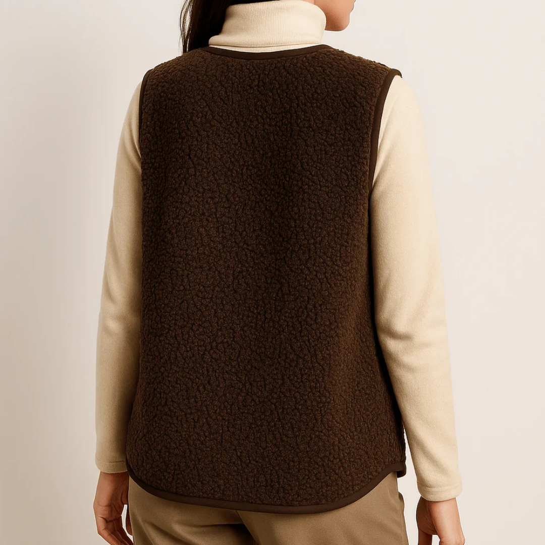 Plüsch-Weste für den Herbst - Elegante Warme Weste für Damen