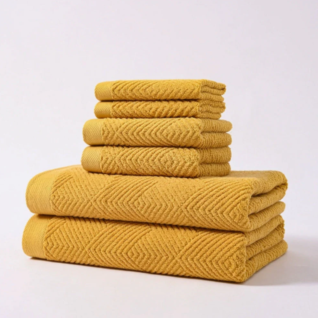 Cascade Supreme Baumwoll-Handtücher | Ultraweiche 6-teilige Handtuch-Kollektion