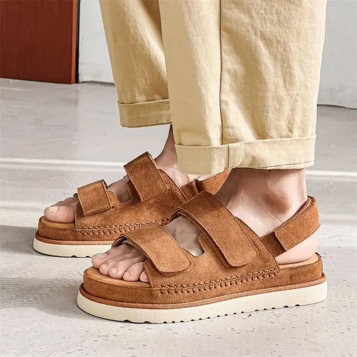 Lukas Sandalen | Atmungsaktive Slip-On-Freizeitsandalen mit flachem Design