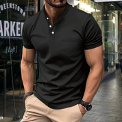 Alexander Poloshirt | Elegantes Herren Kurzarmshirt mit Stehkragen Modern Slim Fit