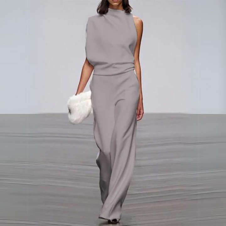 Mia Jumpsuit | Stilvoller, weiter Jumpsuit mit lockerem Bein und einarmigem Design