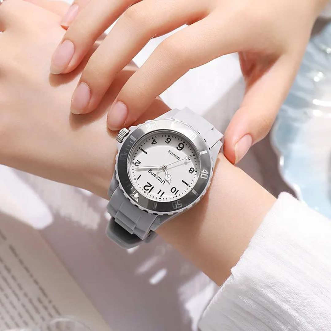 Hannah Uhr | Elegante Quarzuhr mit Silikonarmband für Mädchen