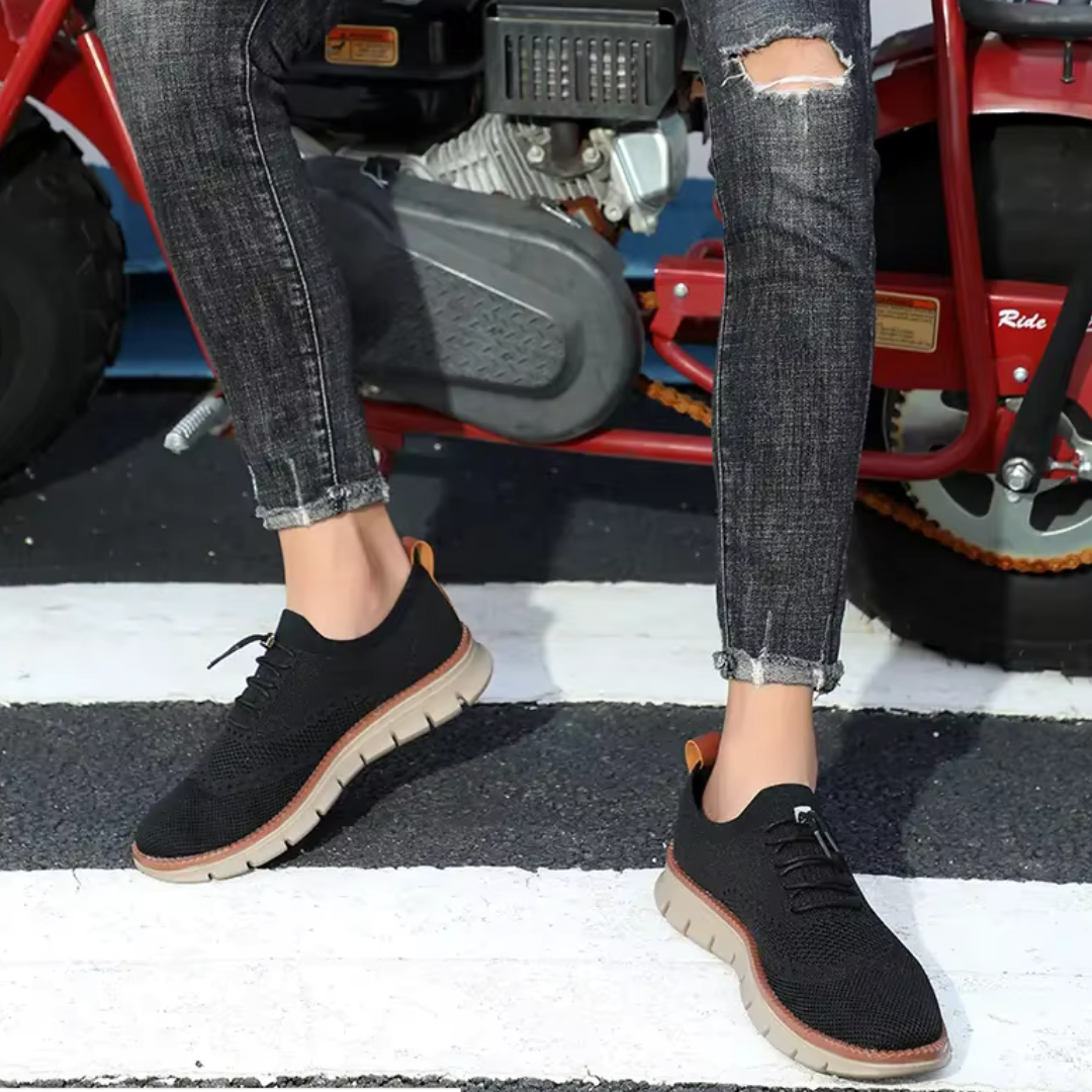 Noah Laufschuhe | Flache Low-Top Herrenschuhe mit Rundzehen-Design