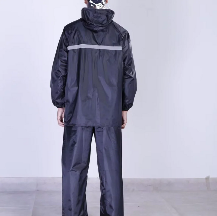 Herren Sommer-Regenmantel Set | Leichte, wetterfeste Regenjacke mit passender Hose für Angler