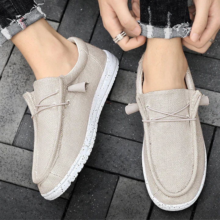 Klaus Canvas-Sneaker | Slip-On Schuhe aus Leinen für Männer