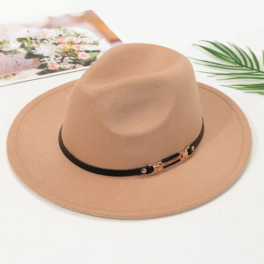 Anja Damenhut Oktoberfest | Eleganter Damen Filzhut mit Metallband