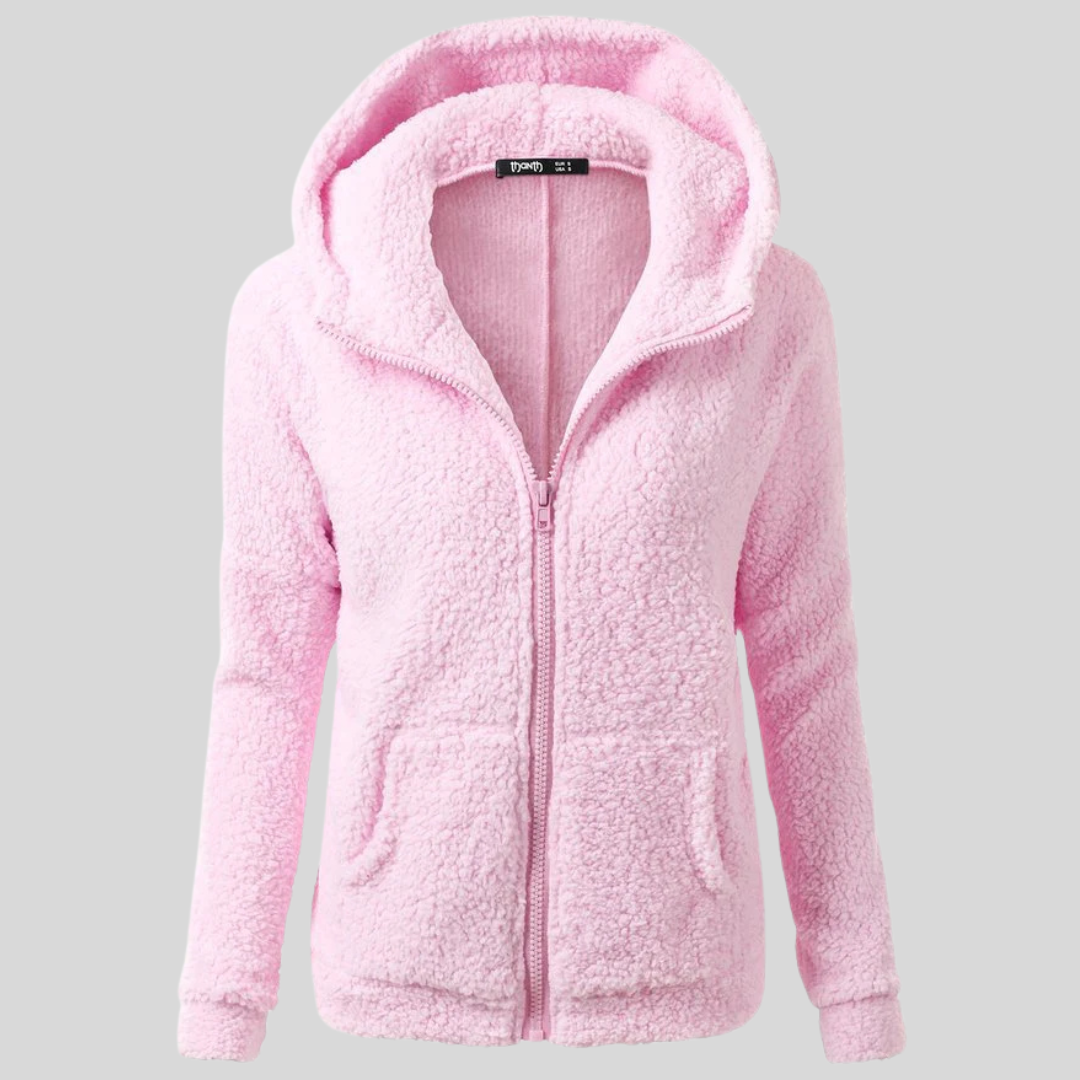Fleecejacke für den kalte Tage - Warme Fleecejacke mit Kapuze für Damen