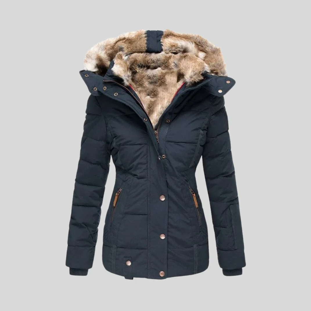 Damen Jacke | Warme wasserdichte Winterjacke mit Innenfutter und Kapuze