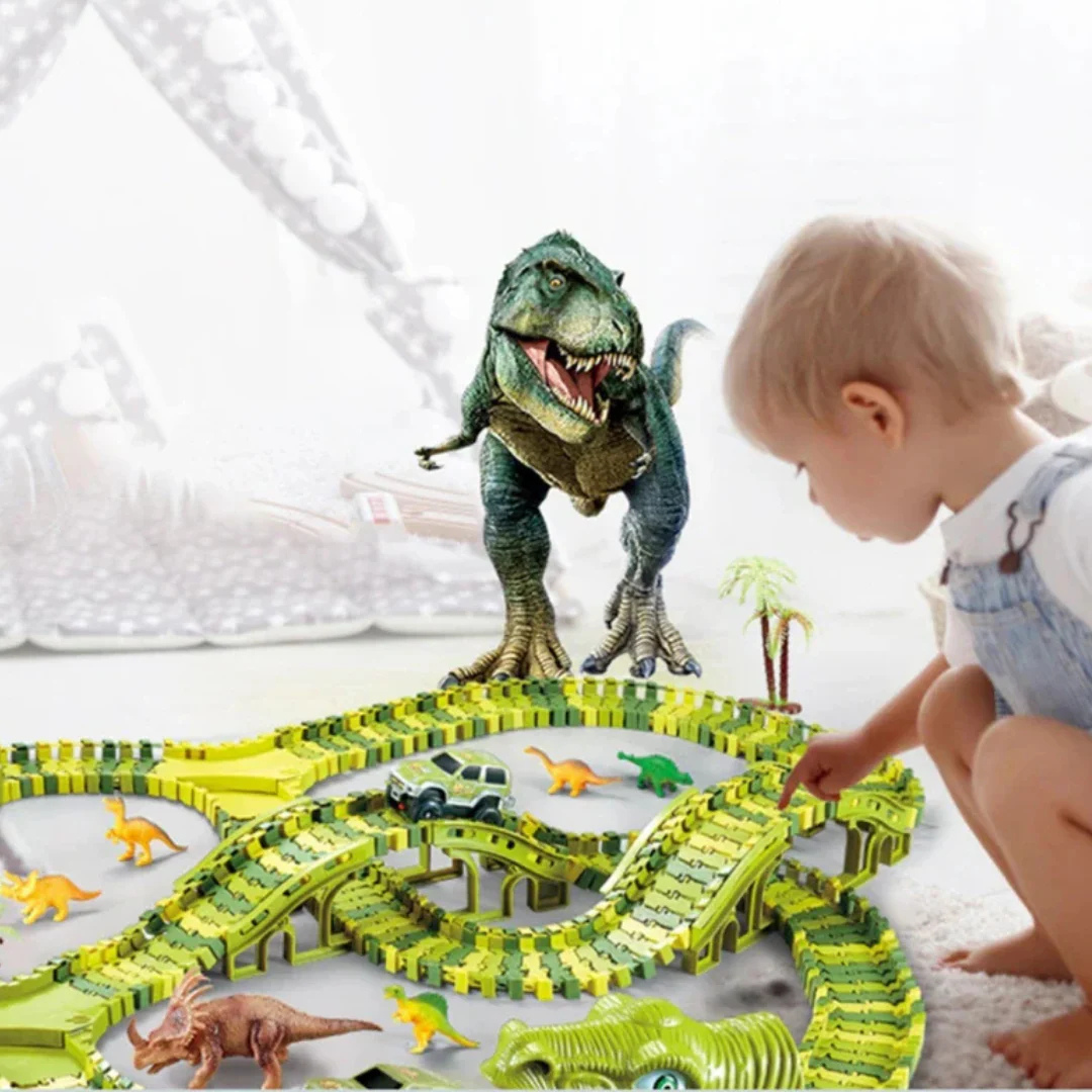 Dino-Rennstrecke | Dinorail Dinosaurier-Rennbahn Abenteuer