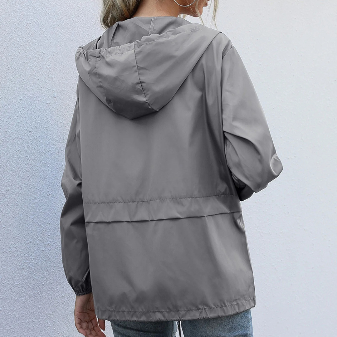 Regenjacke für den Herbst - Wasserdichte Windbreaker mit Kapuze für Damen