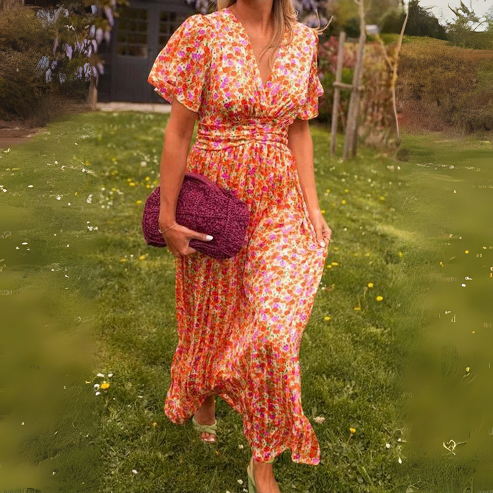 Amelie Blumen-Kleid | Wickelkleid mit floralem Print für Frauen