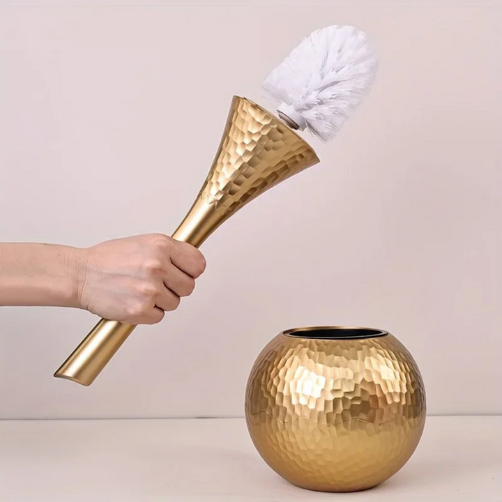 Imperial Gleam Toilettenbürste | Elegante WC-Bürste mit Halterung