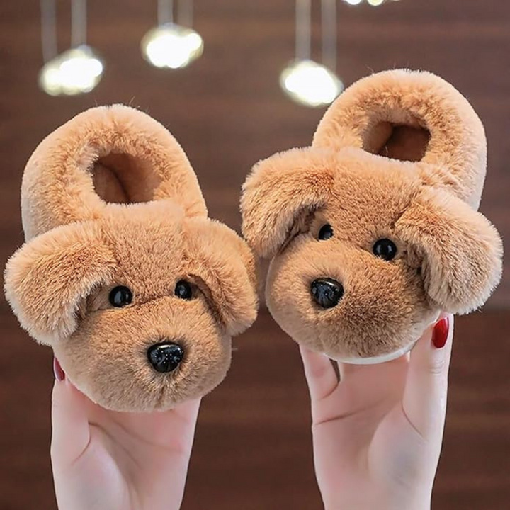 Woef Pantoffeln | Kuschelige Pantoffeln mit Plüschfutter für Herbst und Winter