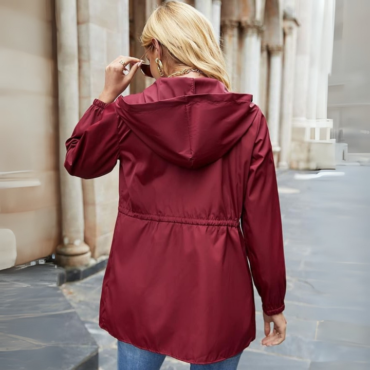 Regenjacke für den Herbst - Wasserdichte Windbreaker mit Kapuze für Damen