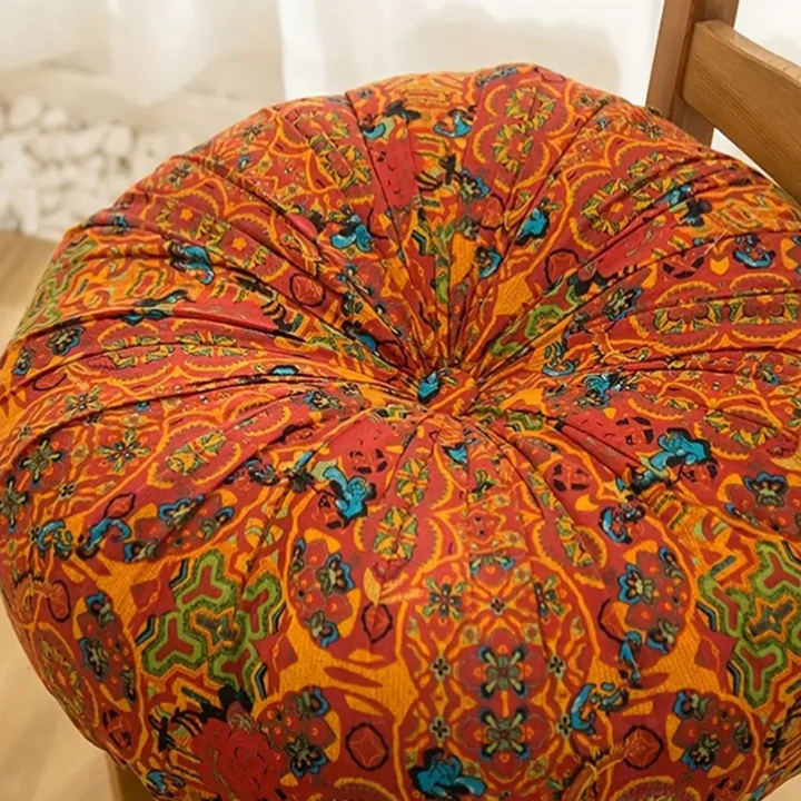 Marokkanisches Plüsch-Meditationskissen | Premium Bodenkissen mit Boho-Design für Entspannung