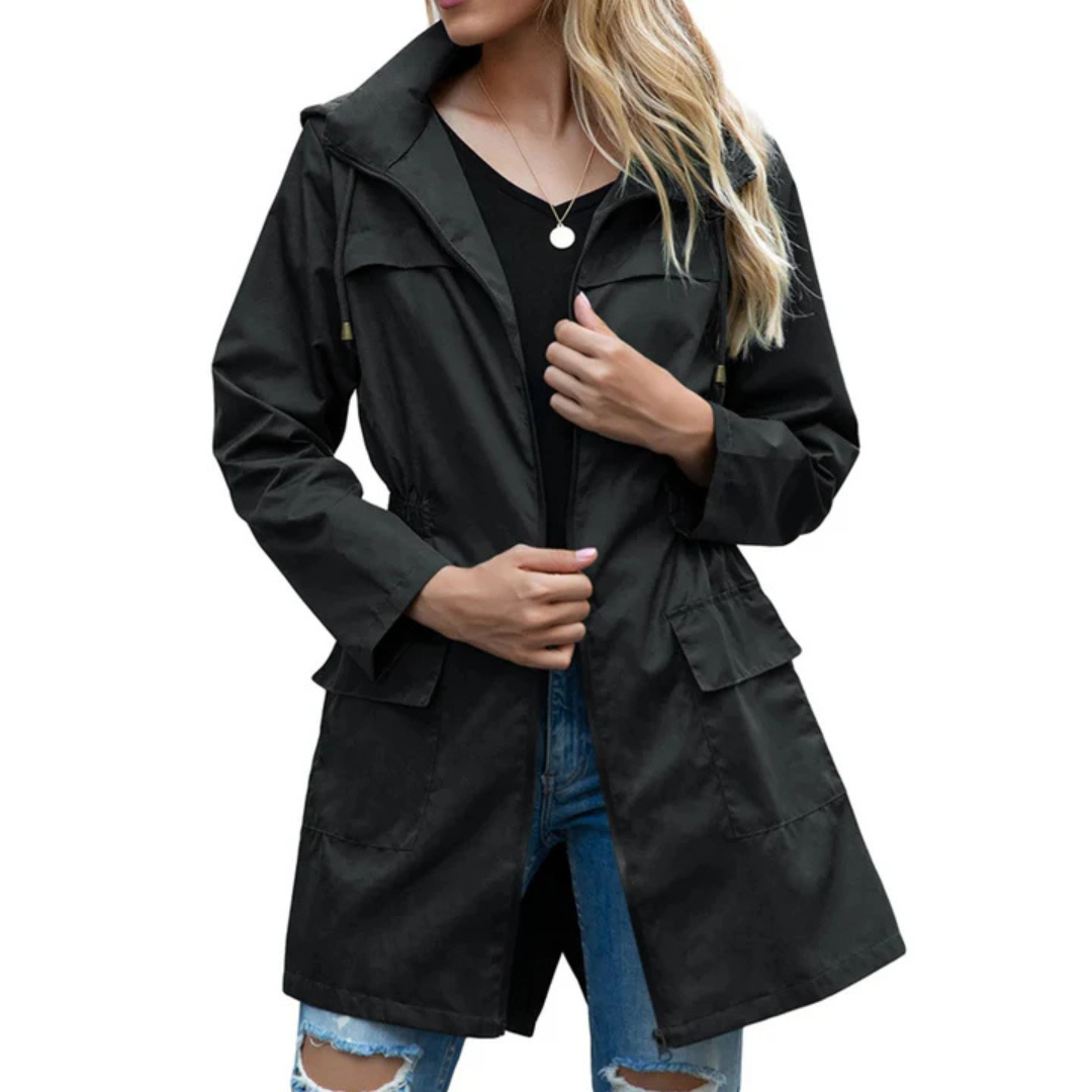 Regenjacke für den Herbst - Stilvolle Übergansjacke mit Kapuze