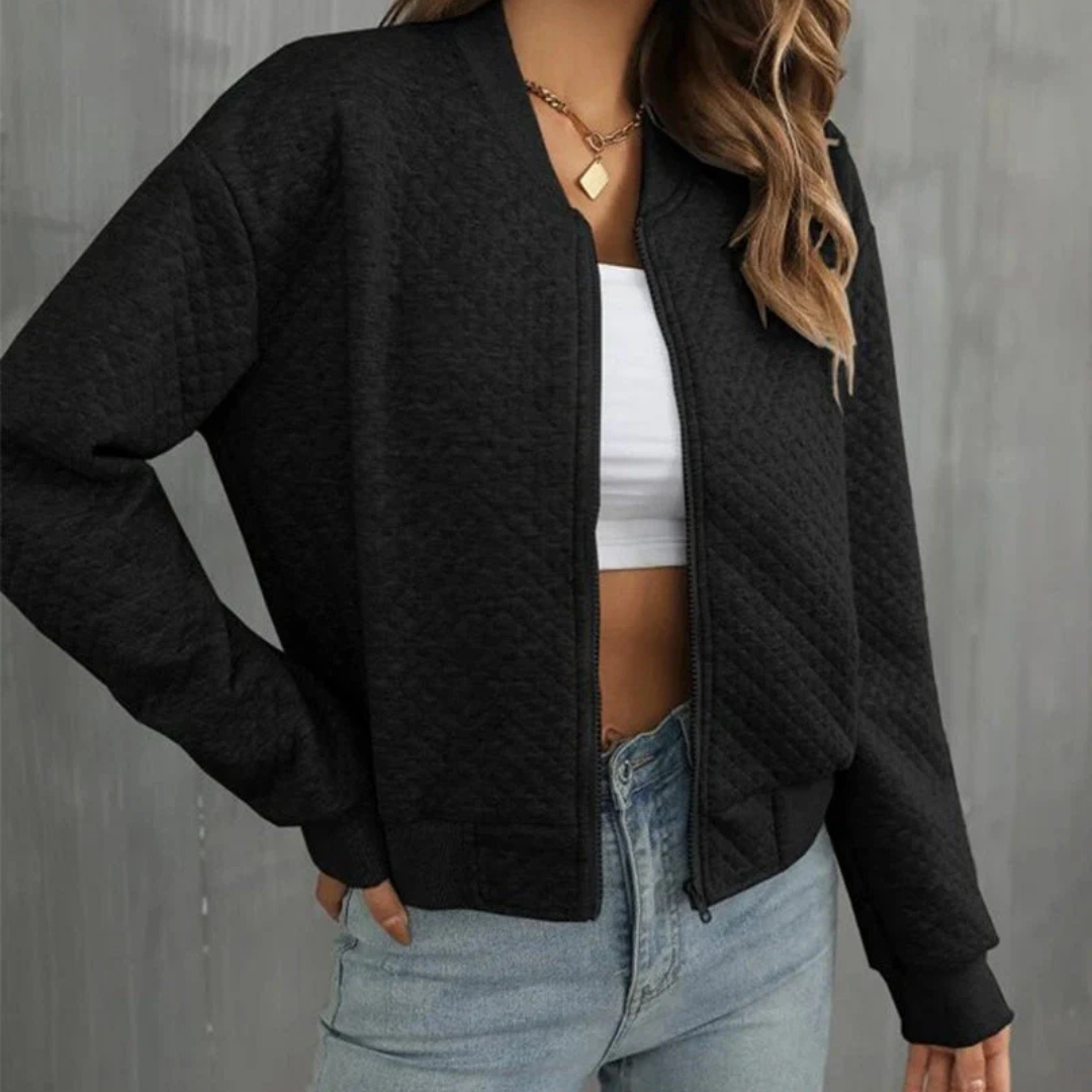 Bomberjacke für den Herbst - Leichte Strickjacke für Damen