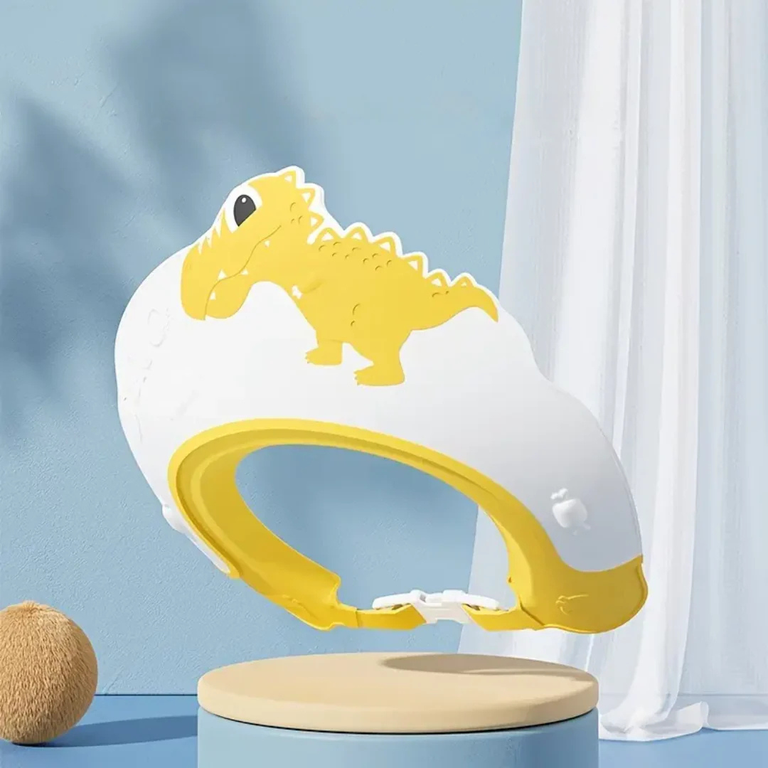 SplashSafe Dino | Wasser und Shampoo-sichere Badekappe