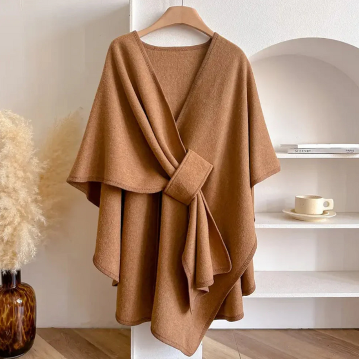 Luxuriöser Poncho Damen | Winddichter eleganter Shawl-Mantel für Herbst