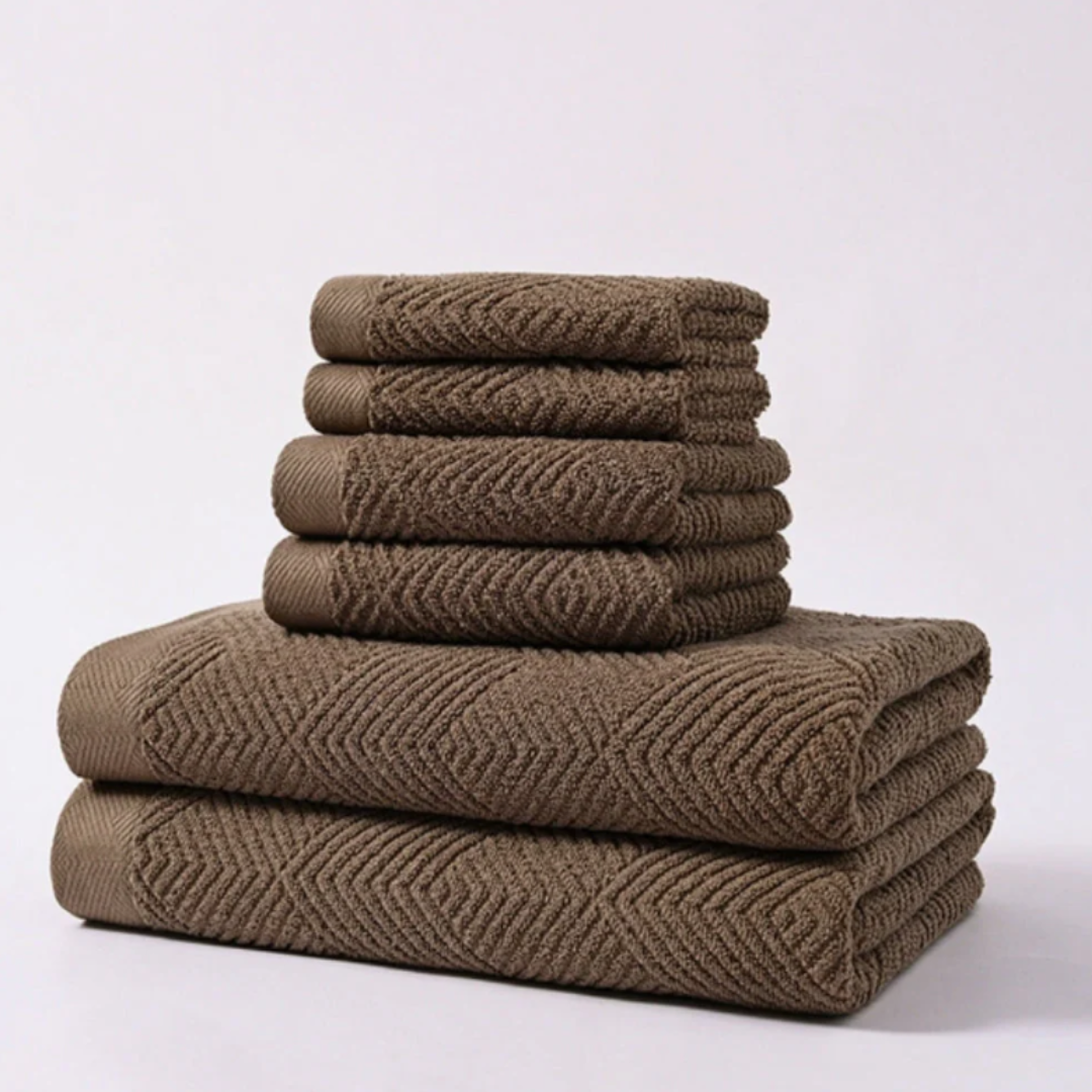 Cascade Supreme Baumwoll-Handtücher | Ultraweiche 6-teilige Handtuch-Kollektion