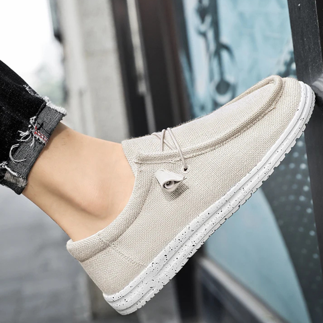 Klaus Canvas-Sneaker | Slip-On Schuhe aus Leinen für Männer