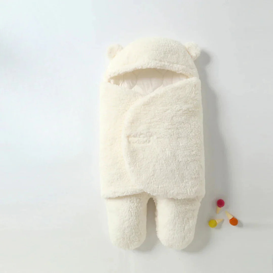 Snugglebear Einschlagdecke | Superweicher, gefütterter und warmer Baby-Schlafsack mit Kapuze