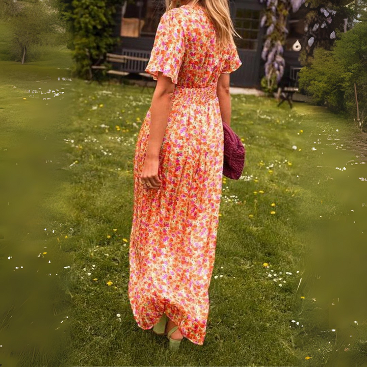 Amelie Blumen-Kleid | Wickelkleid mit floralem Print für Frauen